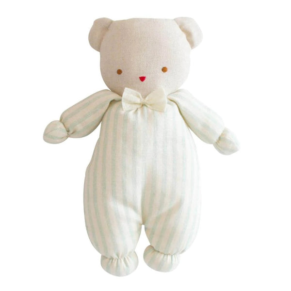 Alimrose - Baby Ted 25cm - Sage Stripe
