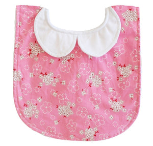 Alimrose Peter Pan Collar Bib in Pink Bouquet