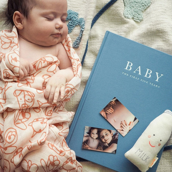 Write to Me - Baby Journal - Birth to Five Years - Blue | milk + ginger