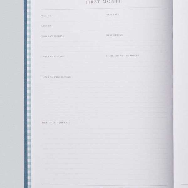 Write to Me - Baby Journal - Birth to Five Years - Blue | milk + ginger