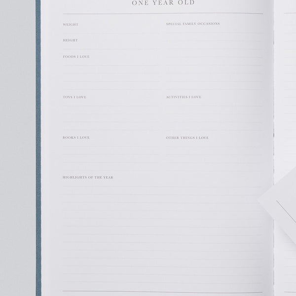 Write to Me - Baby Journal - Birth to Five Years - Blue | milk + ginger