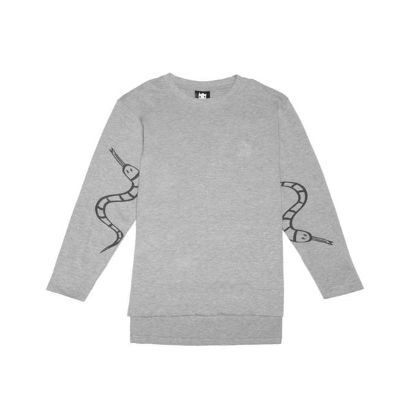 Band of Boys Organic Kids LS Tee Snakes in Marle Grey