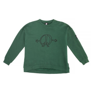 Band of Boys Jumper Oversize Peace Man in Green