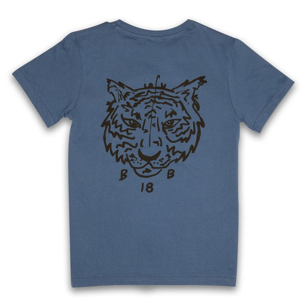 Band of Boys Tee Tiger in Blue Back View