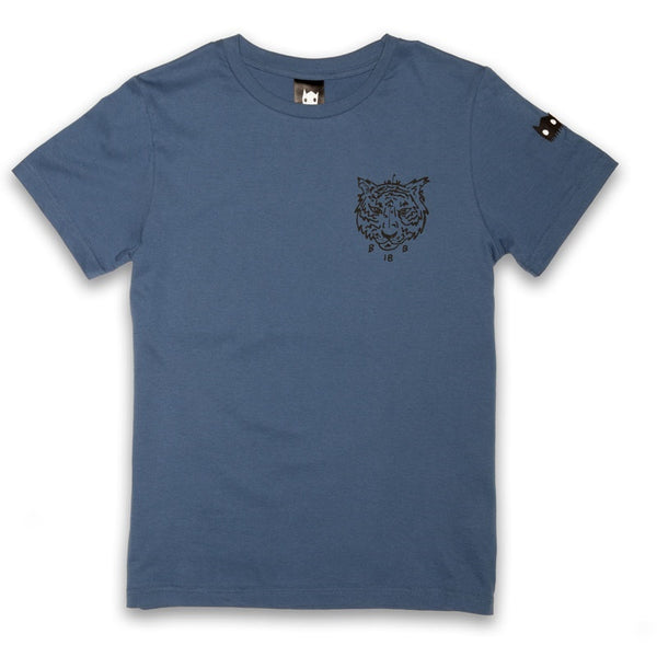 Band of Boys Tee Tiger in Blue Front View