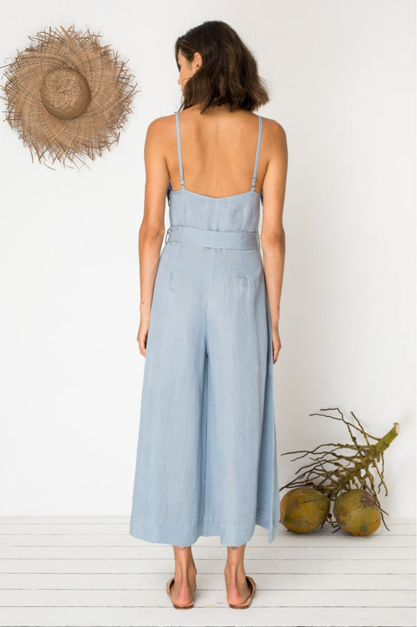 Bird & Kite Eyes for You Jumpsuit in Mineral Blue