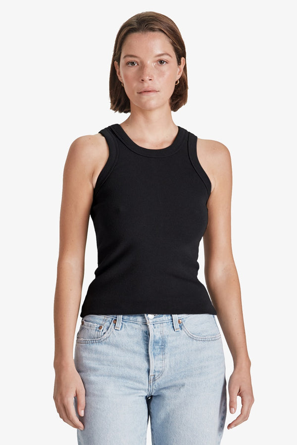 Commoners - Fitted Rib Tank - Black