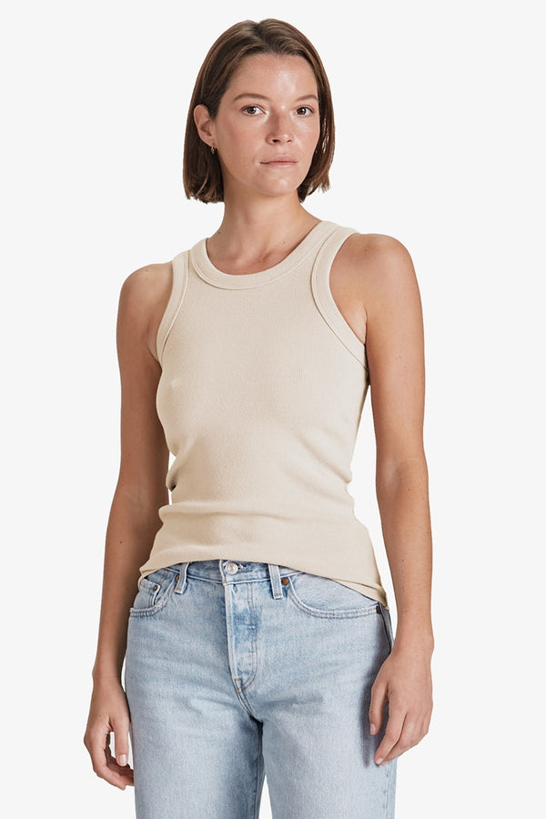 Commoners - Fitted Rib Tank - Cashew