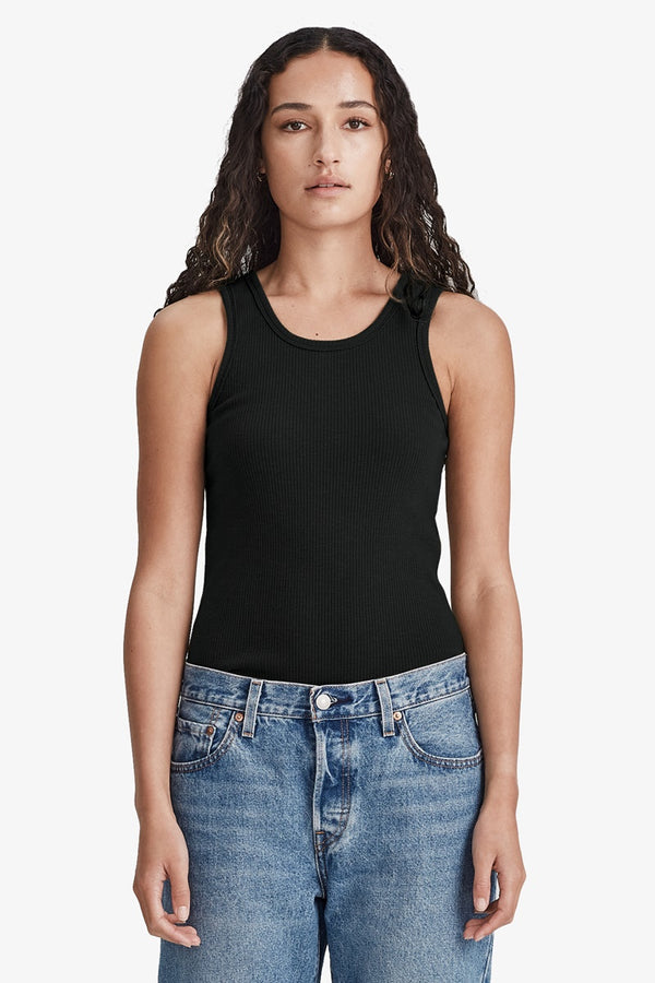 Commoners - Womens Base Ribbed Tank - Black