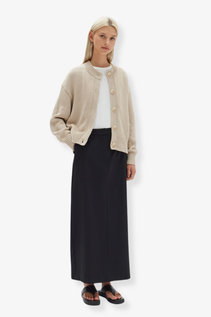 Assembly Label Ladies Black Short Sleeve Cardigan Shop Assembly