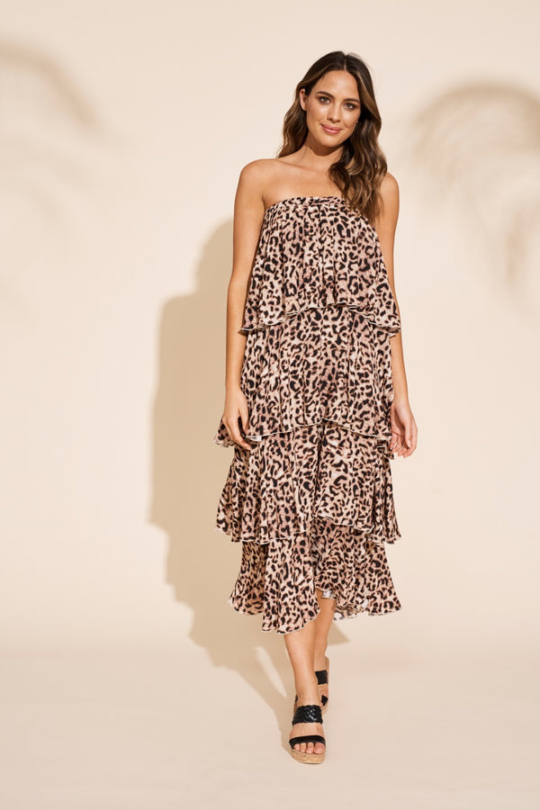 Eb & Ive - Savannah Overlay Dress - Leopard