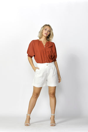 Fate + Becker - Love Game Blouse - Warm Ginger | milk + ginger