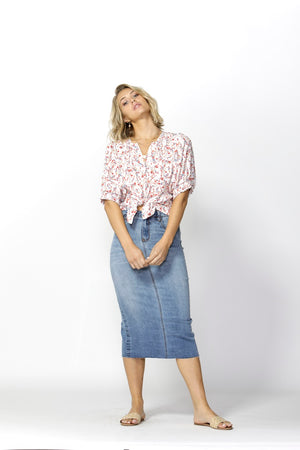 Fate + Becker - Love Game Blouse - Tokyo Blues | milk + ginger