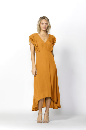 Fate + Becker - Monroe Linen Blend Dress - Mellow Yellow | milk + ginger