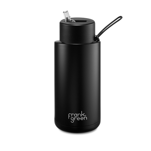 frank green - 34oz Reusable Bottle (straw) - Black