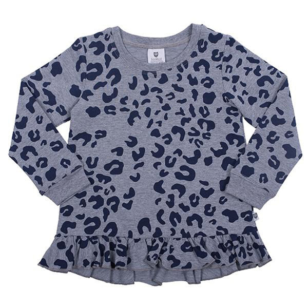 Hoot Kid Take a Chance Sweater in Grey Marle/Navy