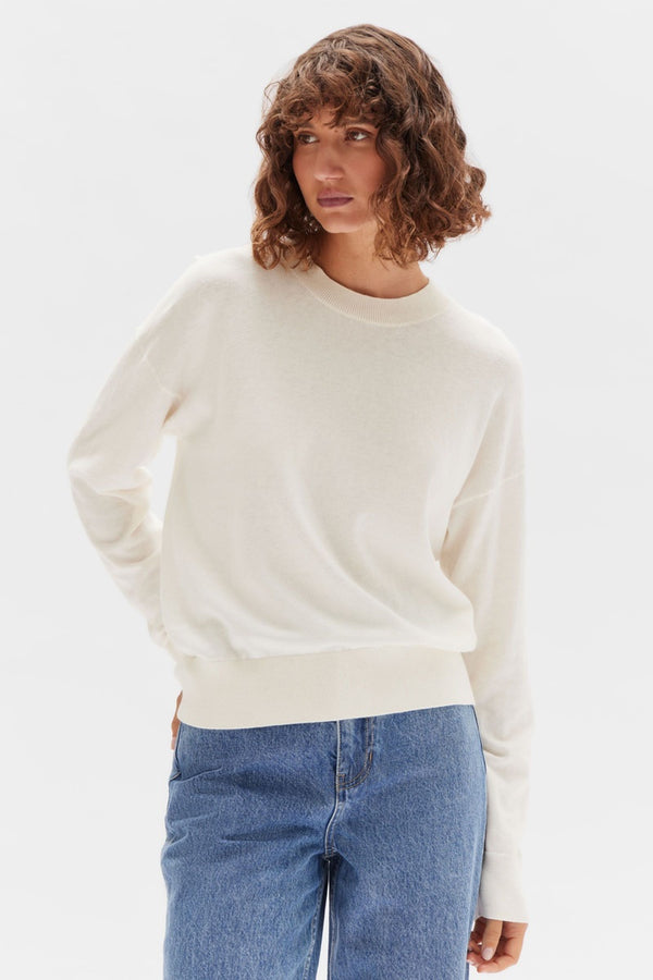 Assembly Label - Cotton Cashmere Lounge Sweater - Cream