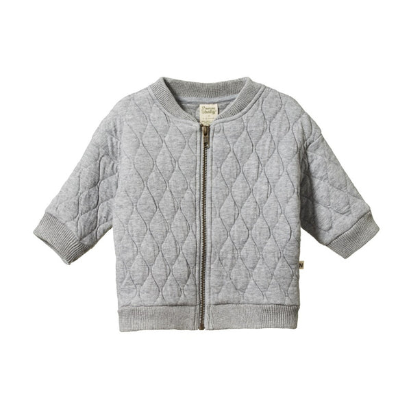 Nature Baby - Remy Quilted Jacket - Grey Marl
