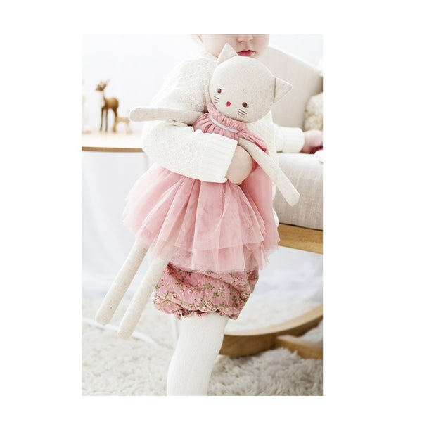 Alimrose - Aurelie Linen Cat Doll 48cm - Blush