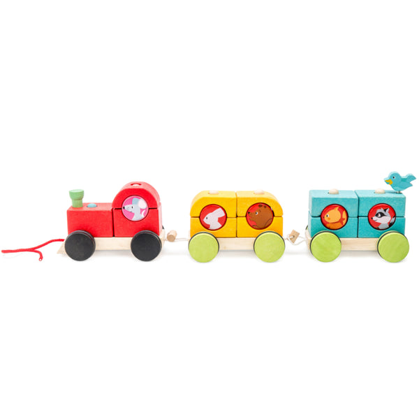 Le Toy Van Stacking Train Woodland Express