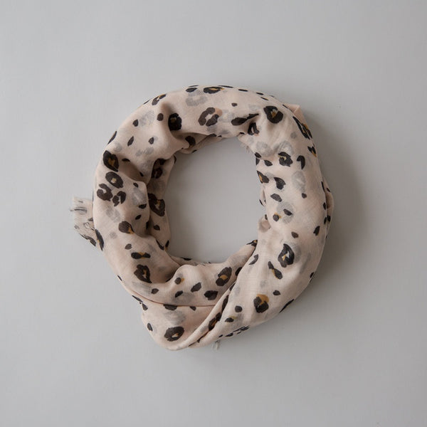 SOPHIE - Leopard Maxi Scarf - Blush