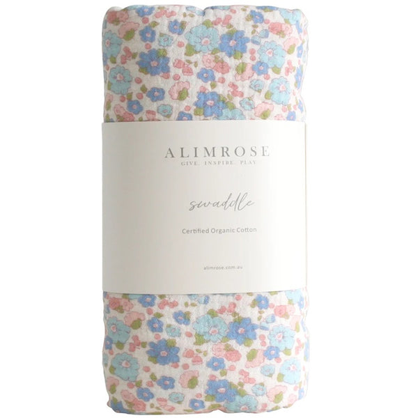 Alimrose - Muslin Swaddle - Liberty Blue