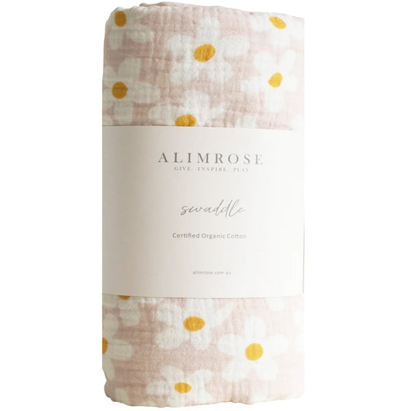 Alimrose - Muslin Swaddle - Large Daisies