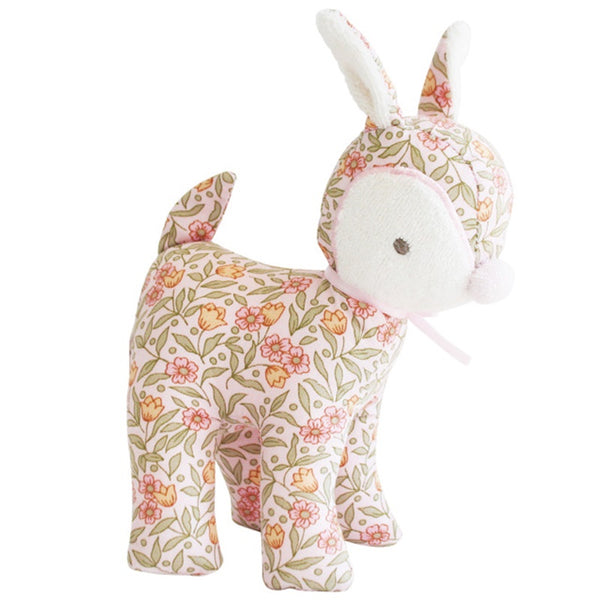 Alimrose - Baby Deer Rattle 16cm - Blossom Lily Pink