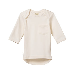 Nature Baby - Long Sleeve Pocket Tee - Natural | milk + ginger