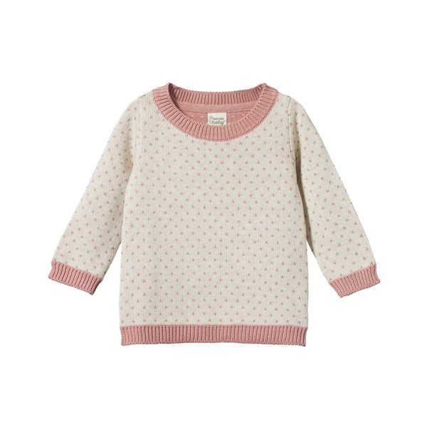 Nature Baby - Billy Jumper - Tulip/Oatmeal Marle