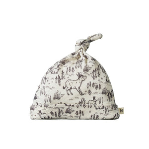 Nature Baby - Merino Knotted Beanie - Barnyard Print | milk + ginger