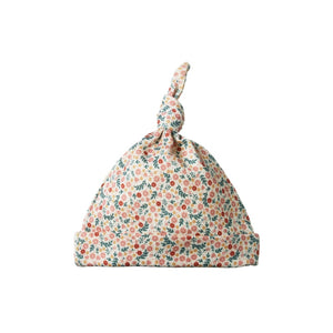 Nature Baby - Merino Knotted Beanie - Junes Garden Print | milk + ginger