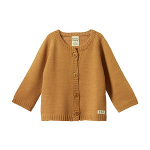 Nature Baby - Merino Knit Cardigan - Straw | milk + ginger