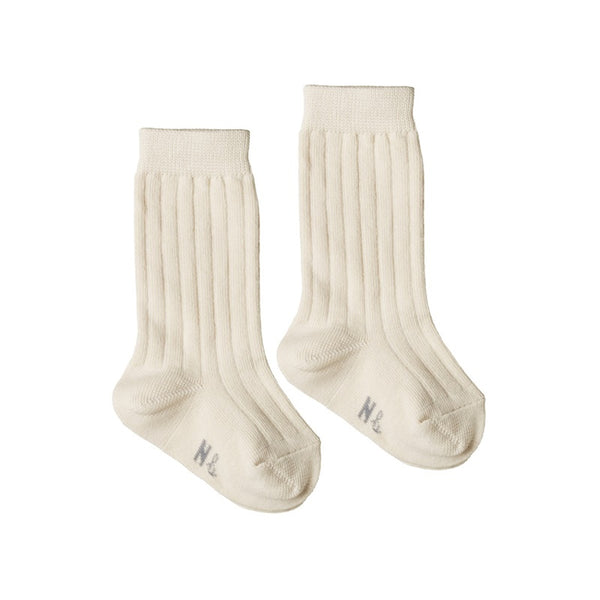 Nature Baby - Organic Cotton Rib Socks - Natural