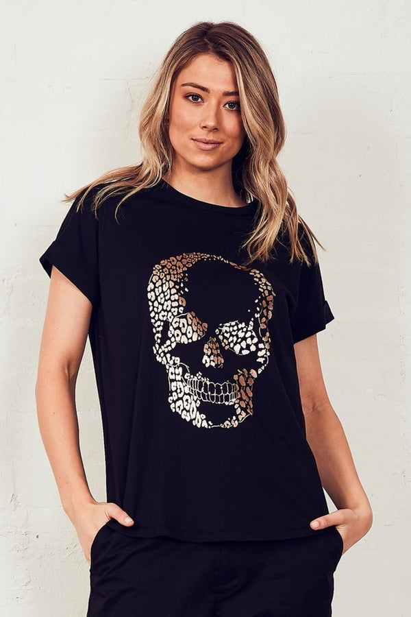 The Others - The Vintage Tee - Black with Foil Skull