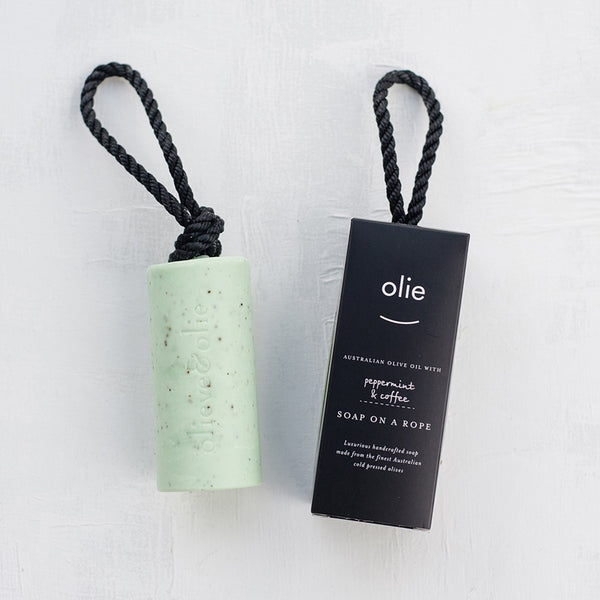 Olieve & Olie - Soap on a Rope - Peppermint & Coffee