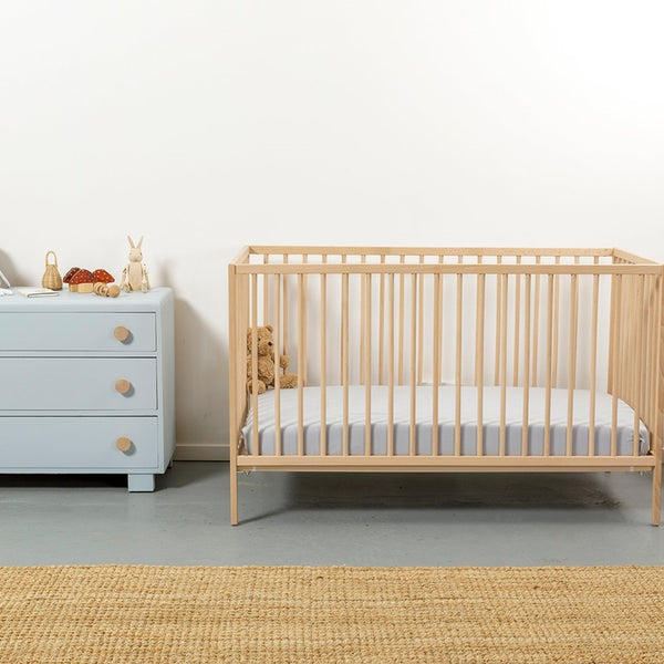 Eddy & Moss - Fitted Cot Sheet - Powder Blue