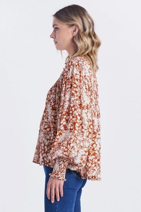 Sass - Susanna Top - Rosewood Floral