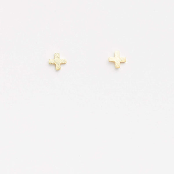 Stella + Gemma - Cross Earrings - Gold