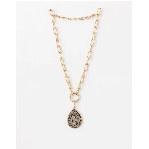 Stella + Gemma - Gold Chain Speckle Stone Necklace