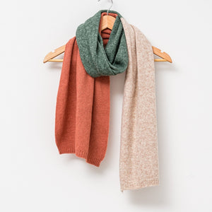 Stella + Gemma - Colour Block Scarf - Forest | milk + ginger