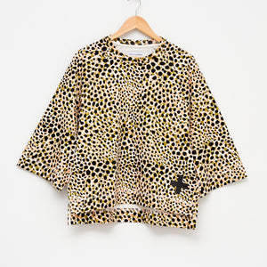 Stella + Gemma - Melba 3/4 Sleeve Sweat - Cheetah | milk + ginger