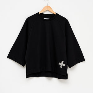 Stella + Gemma - Melba 3/4 Sleeve Sweat - Black | milk + ginger