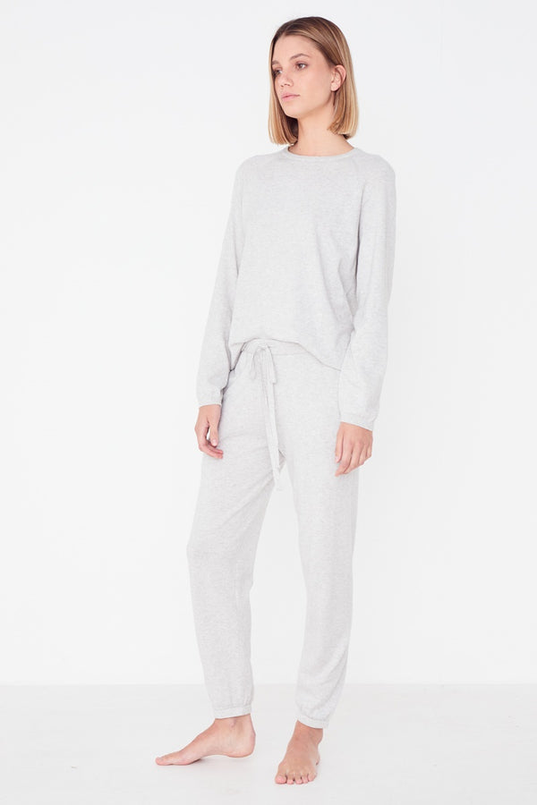 Assembly Label - Cotton Cashmere Lounge Top - Grey Marle