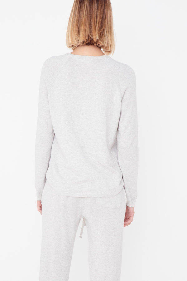 Assembly Label - Cotton Cashmere Lounge Top - Grey Marle