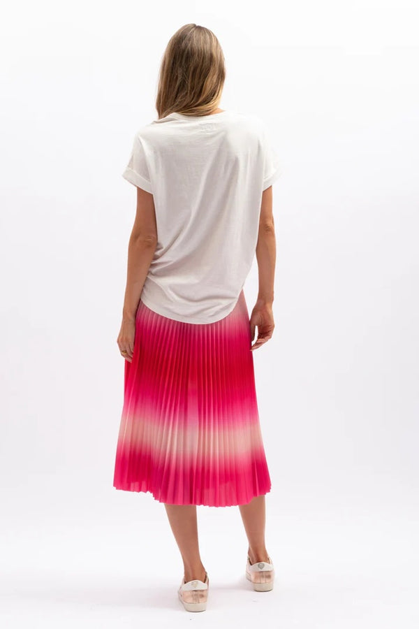 The Others - The Sunray Pleat Skirt - Pink Ombre