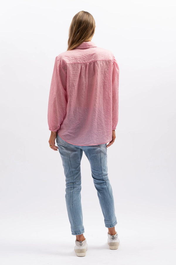 We Are The Others - The Sheer Stripe Shirt - Pink Stripe