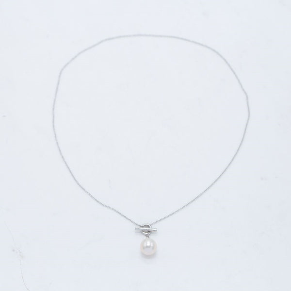 SOPHIE - Pearl Thread Necklace - Silver