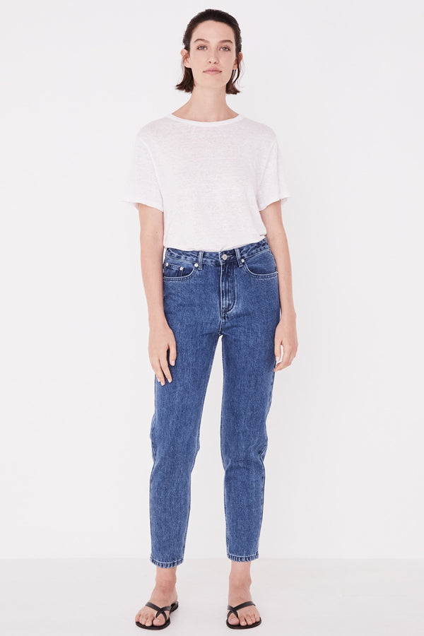 Assembly Label - High Waist Rigid Jean - Vintage Blue | milk + ginger