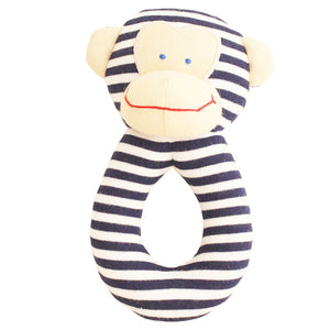 Alimrose - Monkey Grab Rattle - Navy | milk + ginger